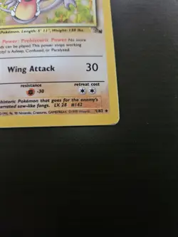 Pokemon TCG Aerodactyl Fossil Set Holo 1/62 - Image 3