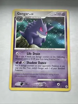 Pokemon TCG Gengar Lv.39 Common 27/130 Diamond and Pearl 2007 MP - Image 1