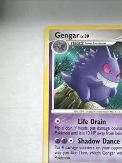 Pokemon TCG Gengar Lv.39 Common 27/130 Diamond and Pearl 2007 MP - Image 3