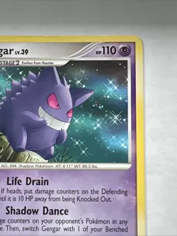 Pokemon TCG Gengar Lv.39 Common 27/130 Diamond and Pearl 2007 MP - Image 4