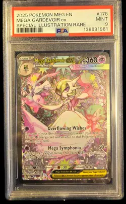 2025 Pokemon Mega Gardevoir Ex SIR Mega Evolution 178/132 PSA 9 - Image 1