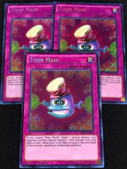 Yugioh Toon Mask DRL2-EN028 1st Secret x3 (NM) - Image 1