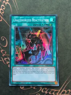 YUGIOH Super Rare Unauthorized Reactivation SR10-EN041 1st Edition - Image 1