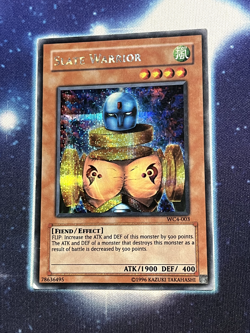 Yugioh Slate Warrior WC4-003 Parallel Secret Rare MP - Image 1