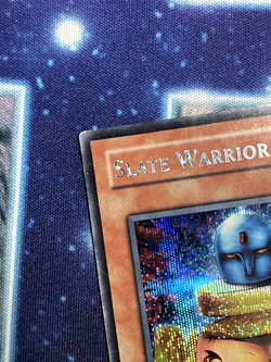 Yugioh Slate Warrior WC4-003 Parallel Secret Rare MP - Image 2