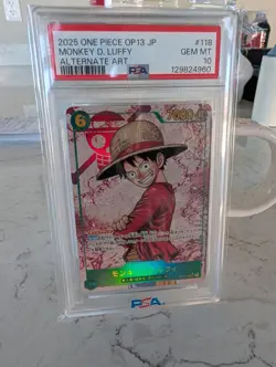 2025 One Piece OP13 Monkey D Luffy Alternate Art #118 Japanese PSA 10 🔥 - Image 2