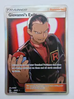 Giovanni's Exile 67/68 - Sun & Moon: Hidden Fates Ultra Rare Holo Full Art Card - Image 1