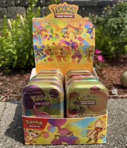 Pokemon 151: 10 Sealed 151 Mini Tins Full Art Set With Store Display - Image 1