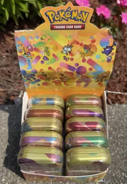 Pokemon 151: 10 Sealed 151 Mini Tins Full Art Set With Store Display - Image 2