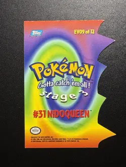 Pokemon NIDOQUEEN Topps Vintage DIE CUT 2000 NM Card #EV09 Of 12 - Image 2