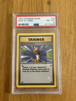 PSA 8 - Pokemon Card Gust of Wind - Unlimited Base Set - 93/102 - Image 1