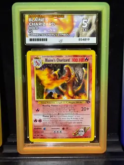 2000 Pokemon Gym Challenge Blaine's Charizard #2 Corrected Holo ACE 5 POP 1 - Image 1