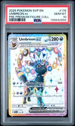 2025 POKEMON SVP EN-SV BLACK STAR PROMO #176 UMBREON EX PSA 10 - Image 1