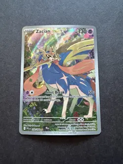 Pokemon Zacian 100/094 Me02 Phantasmal Flames Holo Illustration Rare 130 HP Eng… - Image 1
