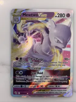 2022 Nintendo Pokemon Go Set Mewtwo V Star 31 /78 Holo Holographic Full Art Rare - Image 1