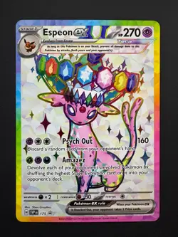 Espeon ex SVP 175 Pokemon Prismatic Evolutions Figure Collection Promo FA (NM) - Image 1