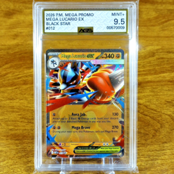 Pokemon Mega Evolutions Black Star Promo Mega Lucario EX 012 AGS Mint+ 9.5 2025 - Image 1