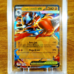 Pokemon Mega Evolutions Black Star Promo Mega Lucario EX 012 AGS Mint+ 9.5 2025 - Image 2