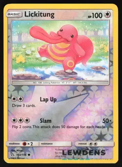 Lickitung - 102/156 - Reverse Holo Common - Ultra Prism - Pokemon Card - Image 1