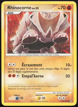 Carte Pokemon Rhinocorne 122/147 Vainqueurs Supremes Francais - Image 1