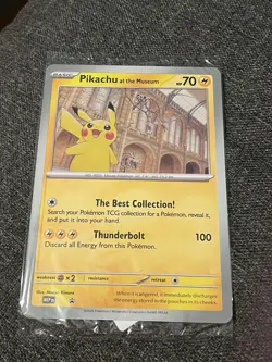 UK ONLY PROMO ! Pikachu At The Museum Jumbo Pokemon Card - GEM MINT SEALED - Image 1