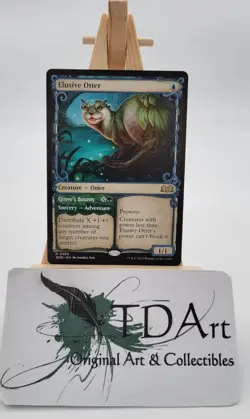 ELUSIVE OTTER~ NM/M ~ MTG ~ Wilds of Eldraine WOE ~ Showcase Reg, FOIL, u choose - Image 1