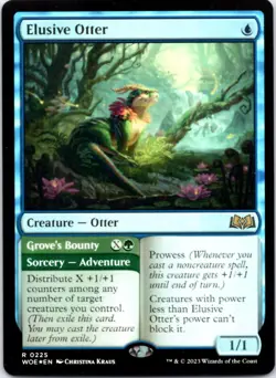 Elusive Otter (Foil) Wilds of Eldraine, 225 NM - Image 1