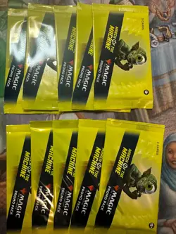 LOT - MTG March Of The Machine Promo Packs (Non-foil x10; Foil x7) - Image 3