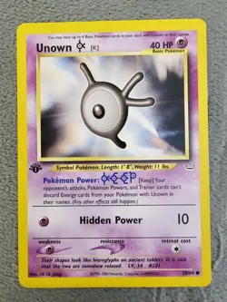 Unown [K] 1st Edition 58/64 Neo Revelation Pokemon NM - Image 1