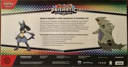 Pokemon Prismatic Evolutions Lucario ex & Tyranitar ex Premium Collection Box - Image 3