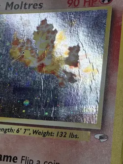 Pokemon Gym Heroes Holo Rare Unlimited Edition Blaine’s Moltres 1/132 WOTC HP - Image 3