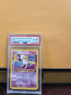 2000 Pokemon Black Star MEW #8 Pokemon League Promo PSA-10 - Image 1