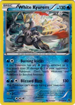 Reverse Holo White Kyurem 21/124 Holo Rare XY - Fates Collide Pokemon TCG - Image 1