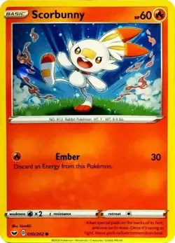 Cosmos Holo Scorbunny - 030/202 Promo Pokemon TCG - Image 1