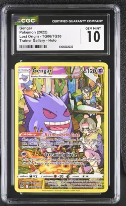2022 Pokemon Gengar TG06/TG30 Swsh11: Lost Origin Trainer Gallery Holo CGC 10 - Image 1