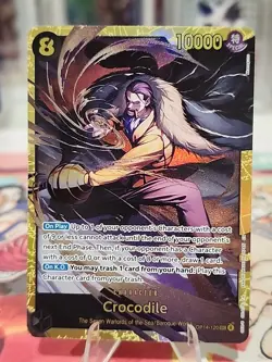 One Piece Crocodile Secret Rare Near Mint The Azure Sea’s Seven OP14-120 Sec - Image 2