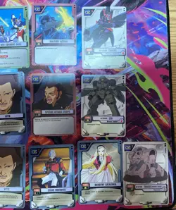 Vintage Gundam MS War Trading Card lot 19 cards - Image 3