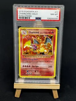 Pokemon Charizard XY Evolutions Holo TCG Card 11/108 PSA 8 - Image 1