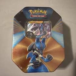 Pokemon TCG Lucario Forces Tin - New & Factory Sealed - 4 packs + Holo Promo - Image 1