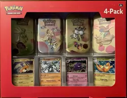 Pokemon Scarlet & Violet 151 Mini Tin 4-Pack Box Raichu Gengar Dragonite Machamp - Image 1