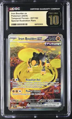 Pokemon Iron Boulder ex 207/162 Ultra Rare Temporal Forces - CGC 10 PRISTINE - Image 1