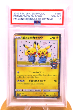 PSA 10 #407 Pretend Comedian Pikachu-Holo | Pokemon Center Osaka DX Opening - Image 1
