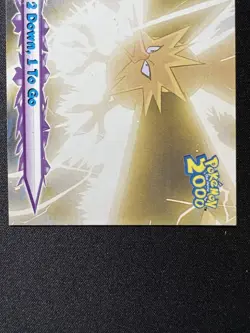2000 2 Down 1 To Go #35 Blue Topps Pokemon The Movie Zapdos Vintage Non Holo - Image 3