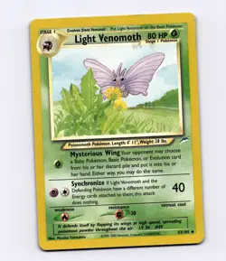 Light Venomoth 53/105 Uncommon Neo Destiny Unlimited MP VTG Pokemon - Image 1