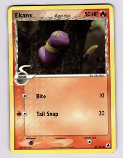 Ekans (Delta Species) 47/101 Dragon Frontiers 2006 Pokemon HP-DMG Yuka Morii - Image 1