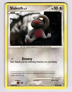 Slakoth 99/123 Mysterious Treasures 2007 Pokemon HP Yuka Morii - Image 1