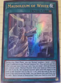 Yugioh Mausoleum Of White LCKC-EN036 LP/NM Ultra Rare 1st Edition - Image 1