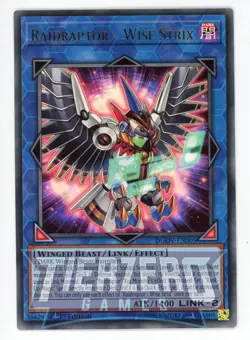 Yugioh Raidraptor - Wise Strix DUOV-EN005 Ultra Rare 1st Edition NM/LP - Image 1