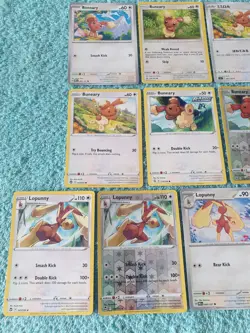 BUNEARY & LOPUNNY BUNDLE OF POKEMON CARDS - Image 4