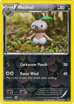 Nuzleaf 72/122 Reverse Holo BREAKpoint Pokemon Card NM - Image 1